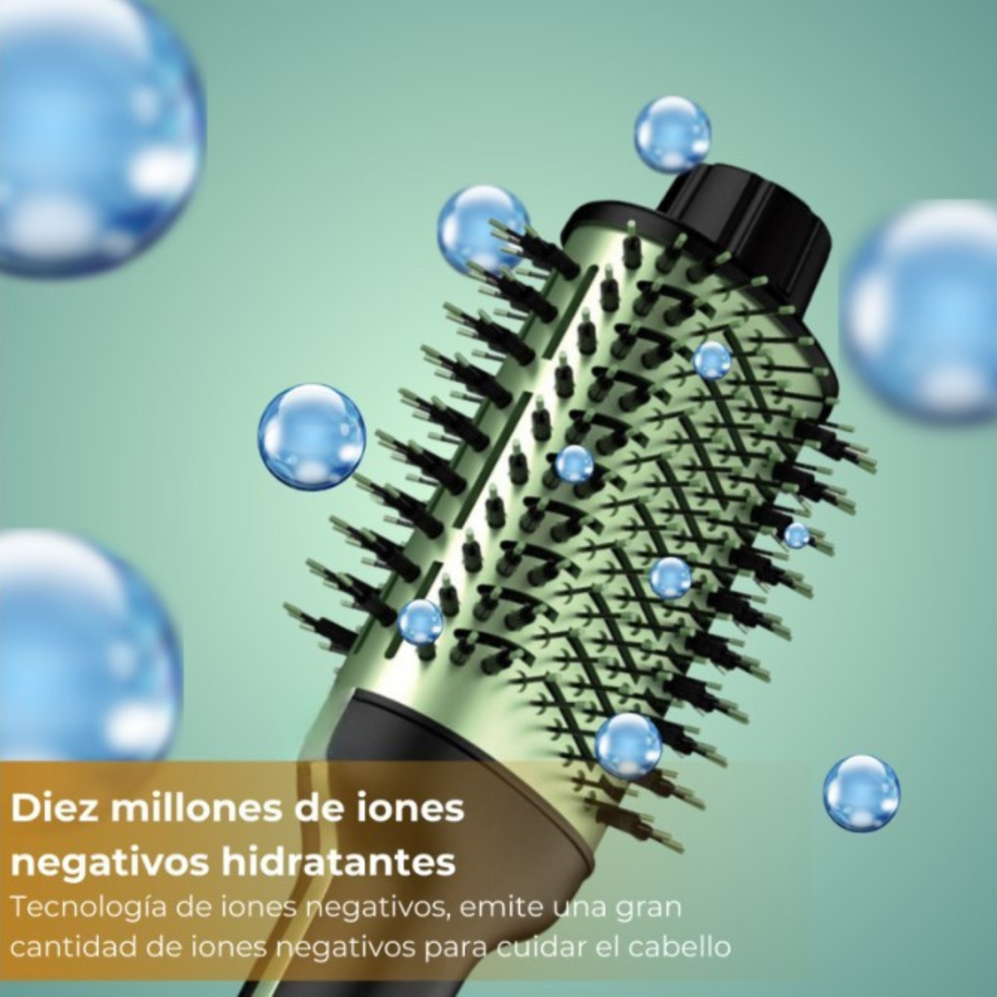 Cepillo Secador Alisador 3 en 1 Aguacate 3D