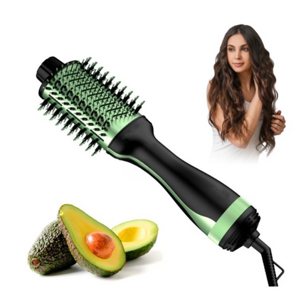 Cepillo Secador Alisador 3 en 1 Aguacate 3D