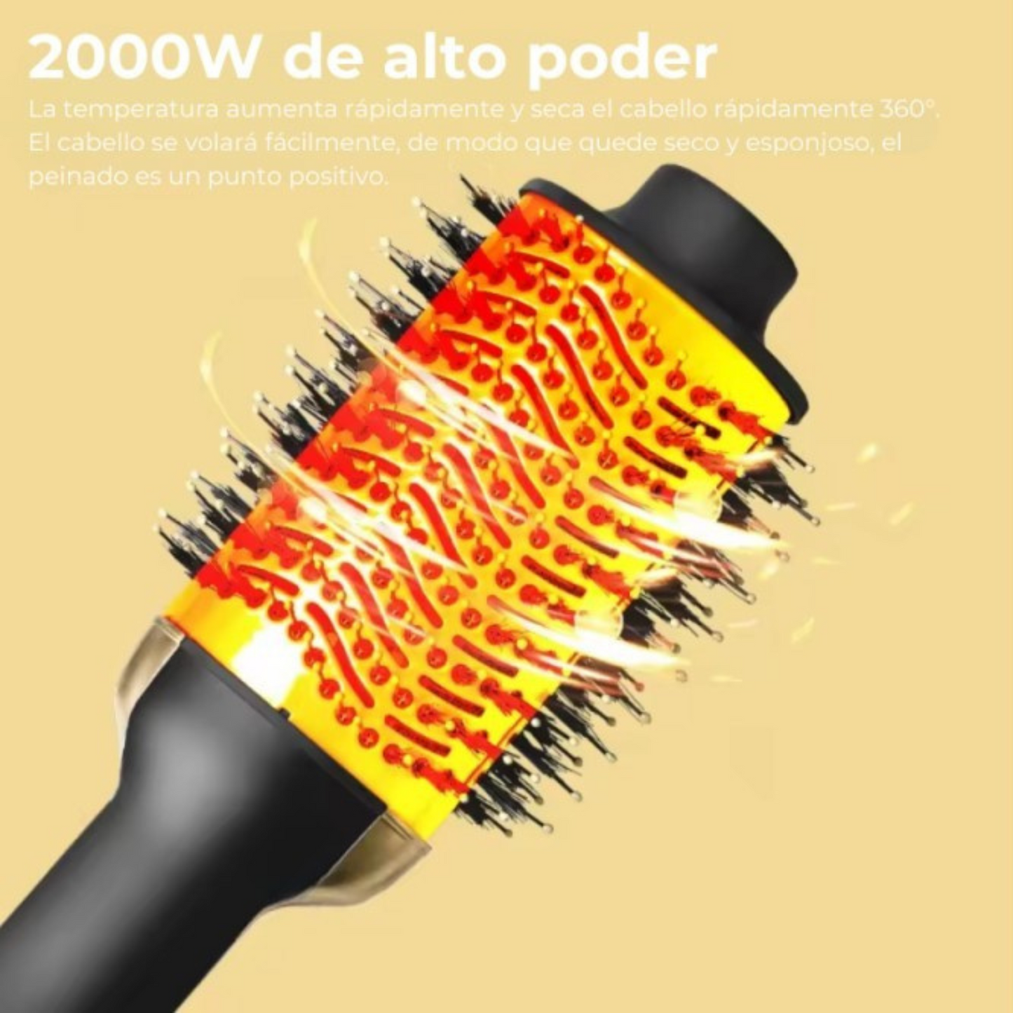 Cepillo Secador Alisador 3 en 1 Aguacate 3D